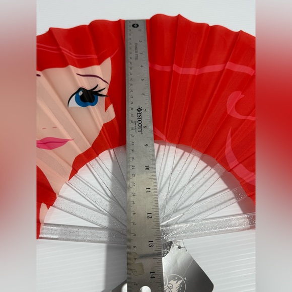 Little Mermaid Fan/Disney Ariel The Little Mermaid Retired Jumbo Hand Fan - Picture 8 of 14